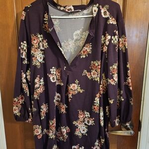 Floral Women's Top - Purple